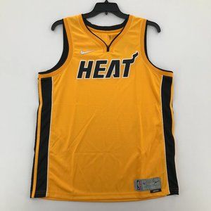 Nike Jersey Mens Extra Large 52 Yellow Black Miami Heat Basketball Shirt Men New